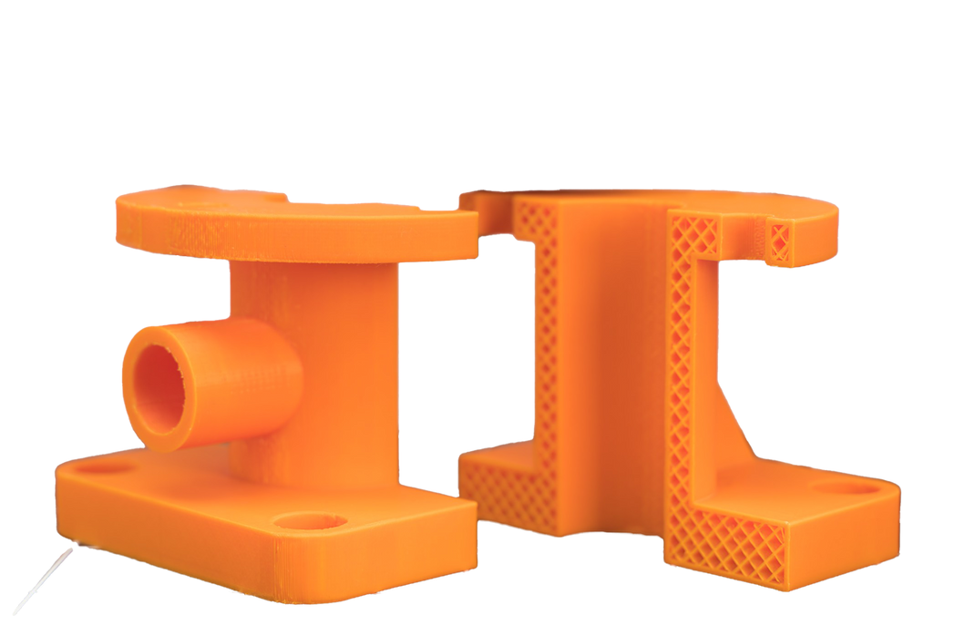 orange 3d printed part